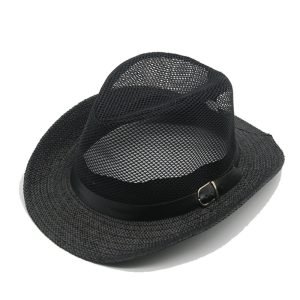 western cowboy high quality summer straw hats wholesale male paper straw hats beach fashion straw hats