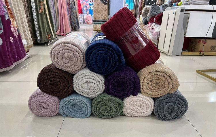 2023 hot sale fleece flannel blanket for winter custom diamond pattern bed weighted coral fleece blankets sherpa blanket - Image 2