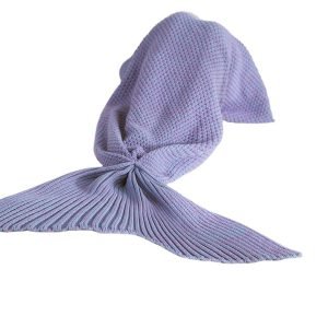 2023 hot sale  christmas Mermaid knitted blanket for pram baby carriage stroller covers Fish tail knitted baby blanket