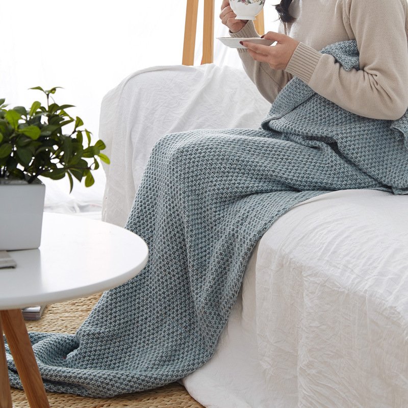 2023 hot sale christmas Mermaid knitted blanket for pram baby carriage stroller covers Fish tail knitted baby blanket - Image 4
