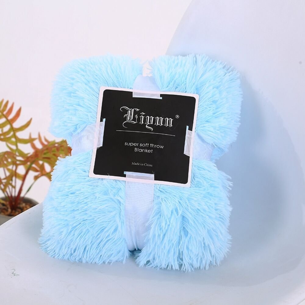 2024 new wholesale flannel fluffy faux fur blanket blanket for winter travel sublimation candy color blankets - Image 6