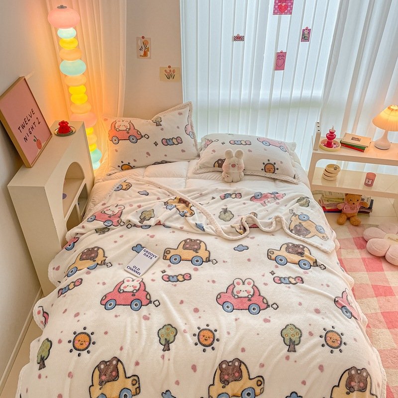 Cartoon winter blanket baby weight double bed custom flannel blanket bedroom warm soft cozy blankets - Image 2
