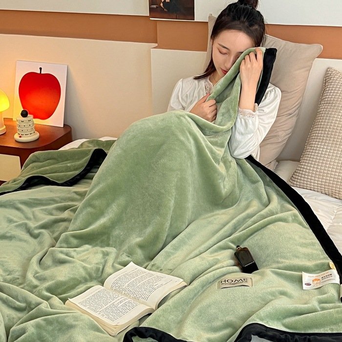 solid color blankets throws fleece baby moving blankets for winter wholesale sauna soft flannel blankets - Image 4