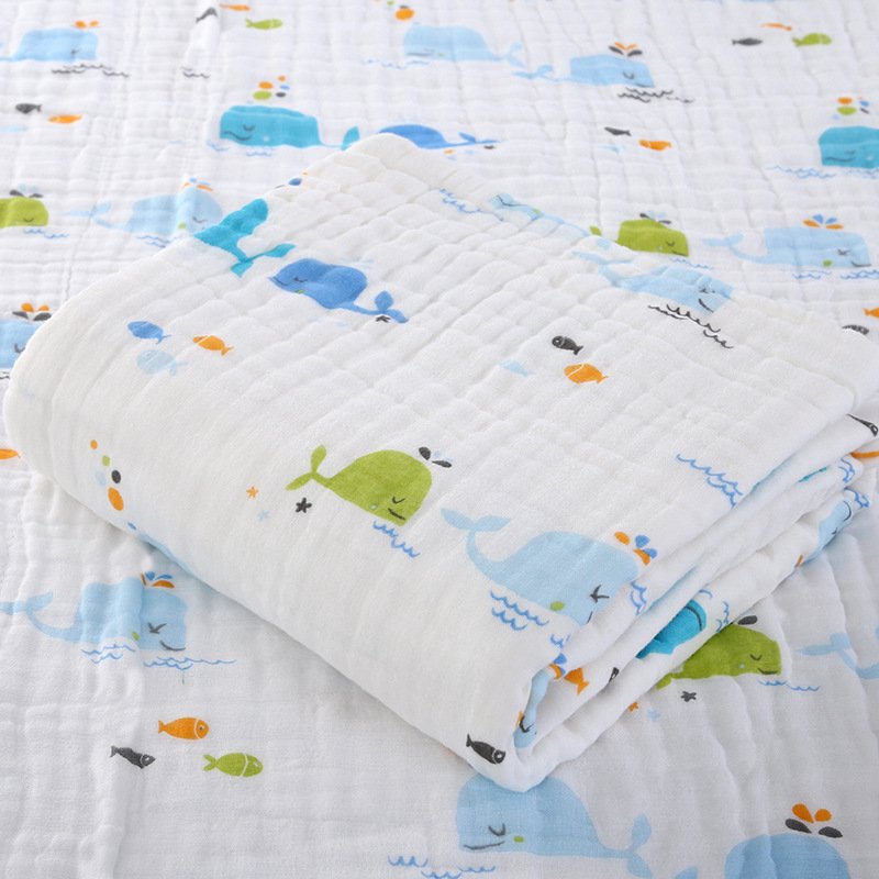 cotton knitted blankets muslin throws swaddle blankets picnic bed baby newborns blankets - Image 5